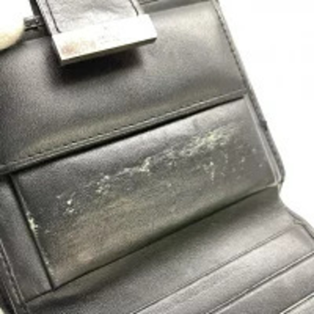 GUCCI Bi fold Wallet Compact GG Canvas Leather Button Closure Black - Picture 7 of 9